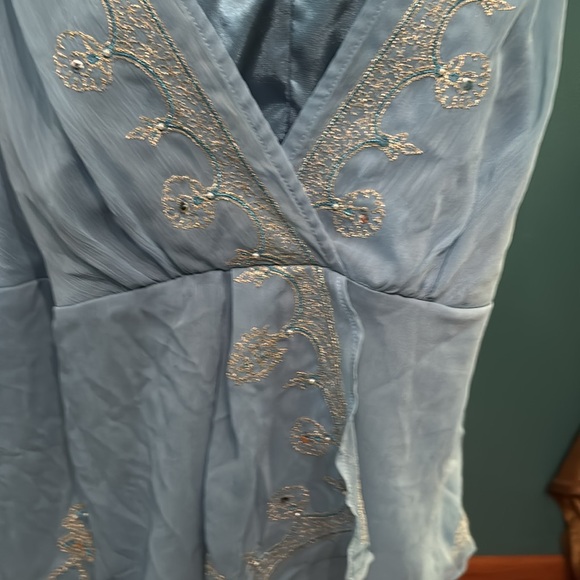 Lane Bryant Blue Embroidered Blouse - Picture 4 of 4